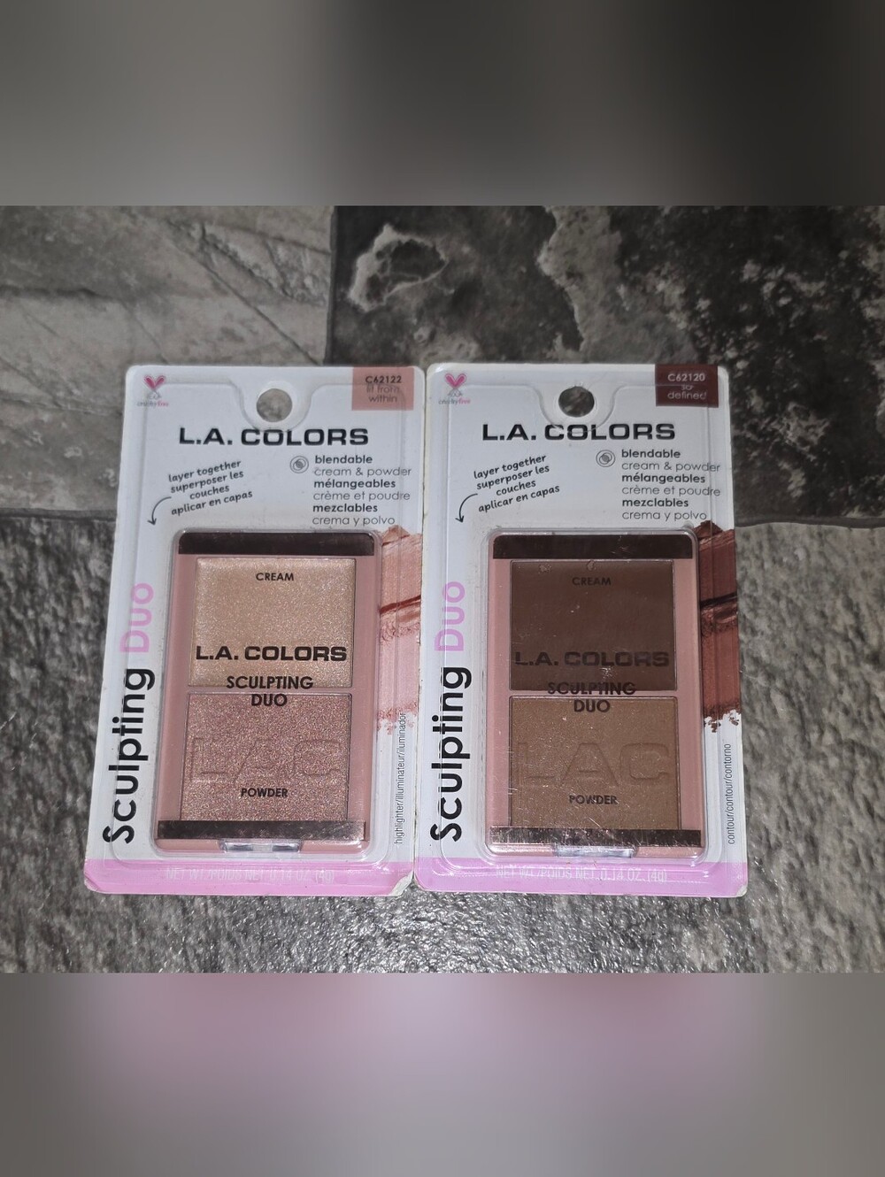 L.A. COLORS Sculpting Duo Cream & Powder Bronzer & Highlighter BNIB